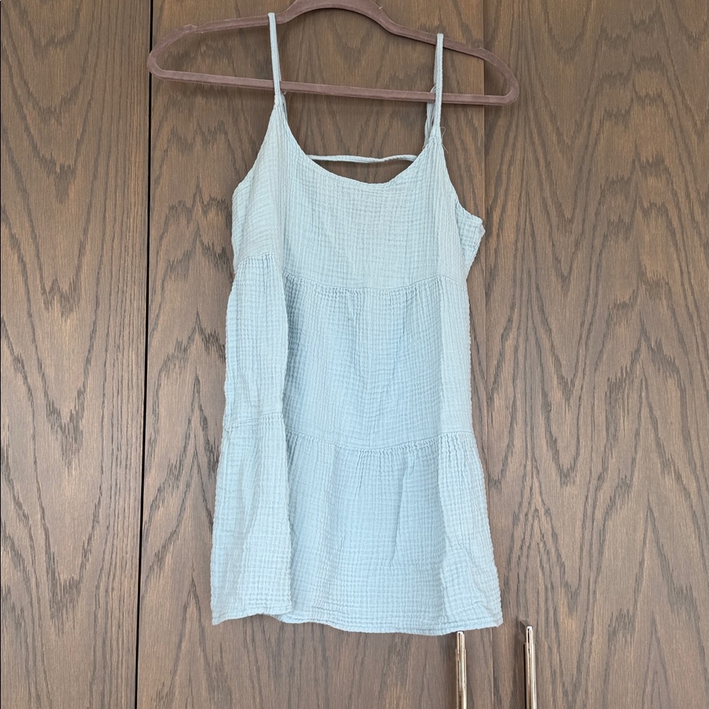 Light Blue Waffle Dress